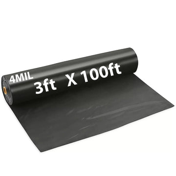 Black Plastic Sheeting 4 Mil 3' X 100'